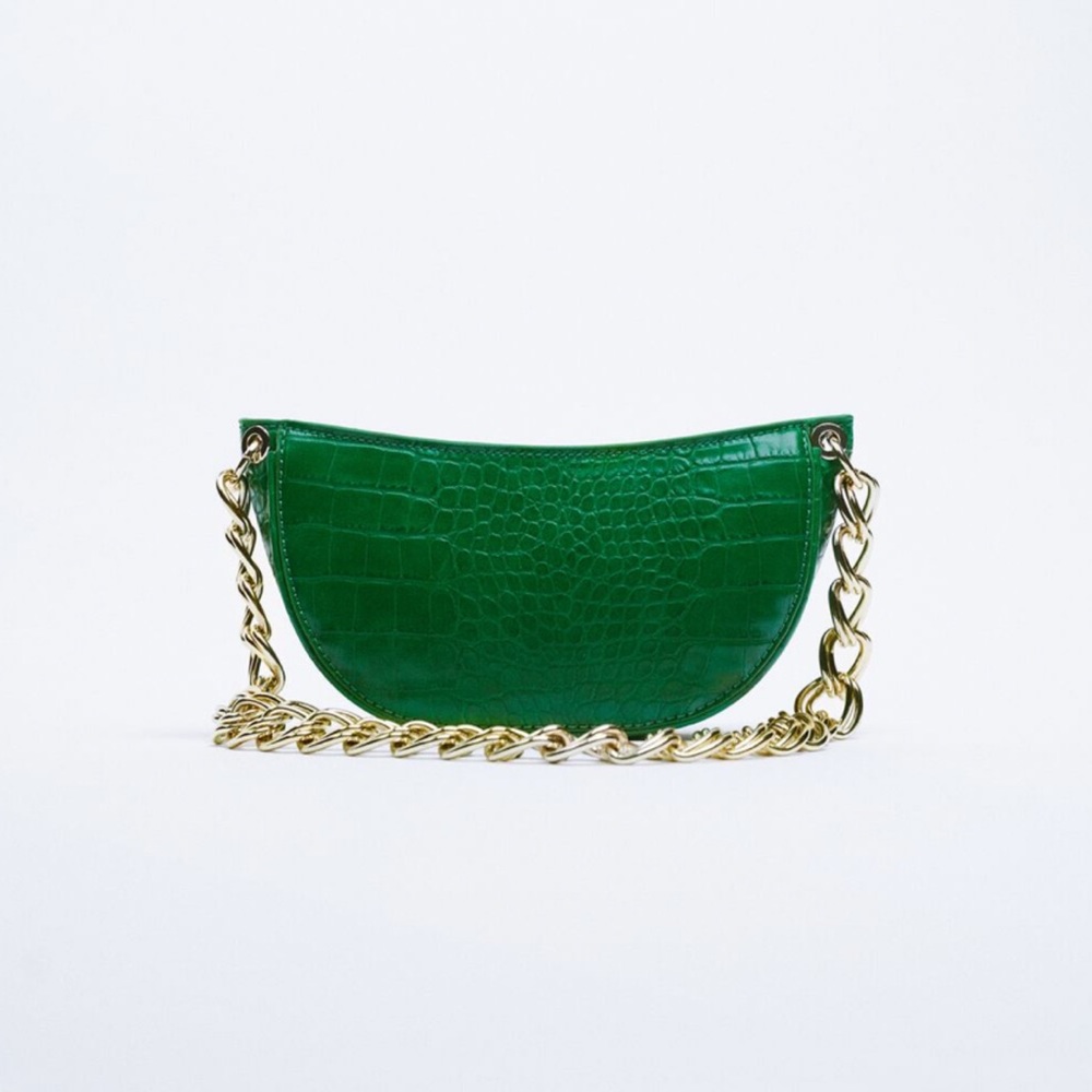ZARA Green shoulder bag